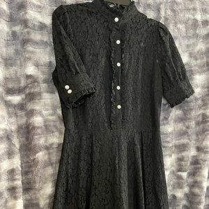 Aqua Black Lace Dress